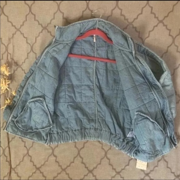🎉HOST PICK🎉NWT-Free People Vintage-Vibe Dolman Quilted Denim Jacket (XS) - Picture 2 of 14